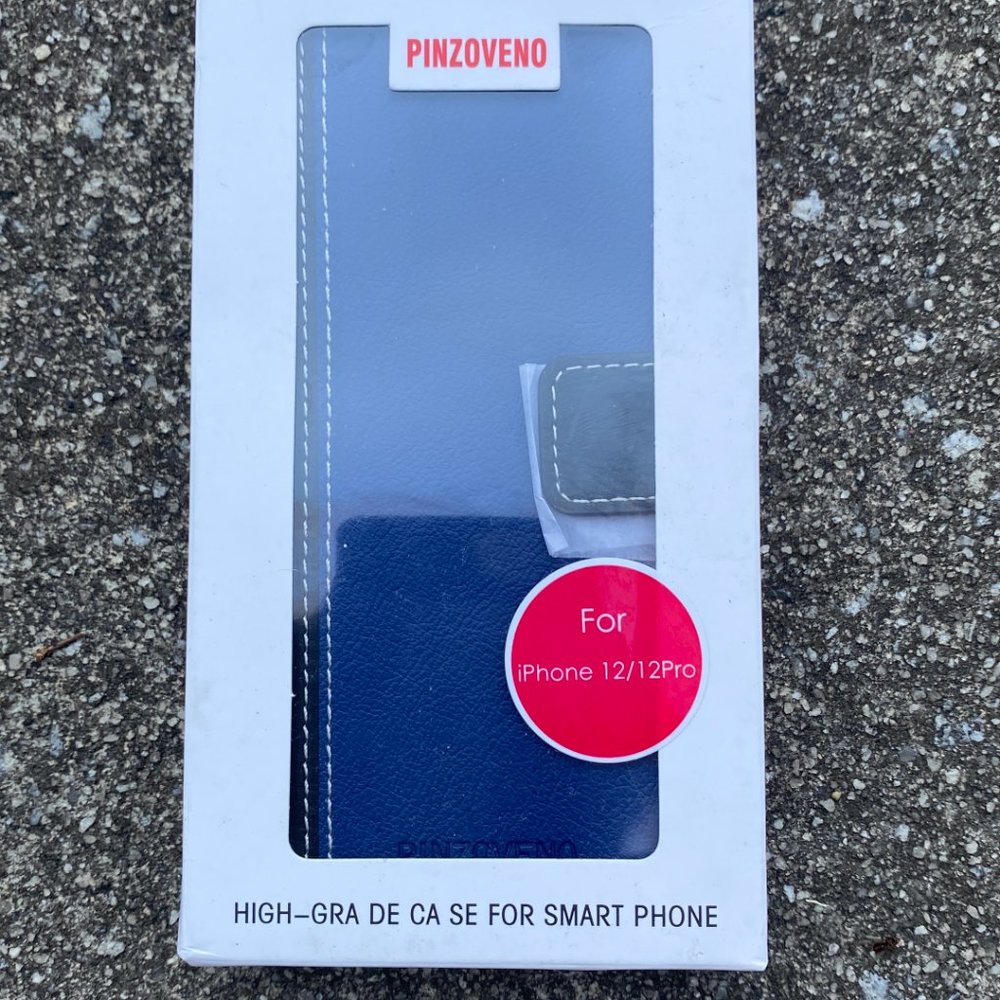 Pinzoveno High-Gra De Ca Se For Smart Phone Black Blue iPhone 12 Flip Case